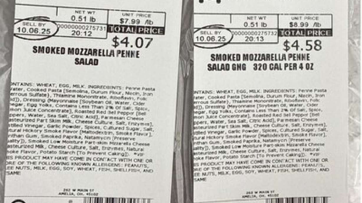Utah among states included in Kroger pasta salad recall