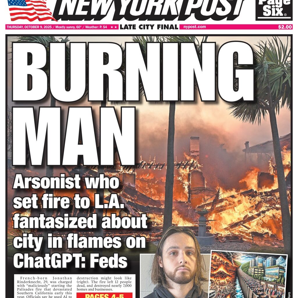 NY Post Cover for October 9, 2025