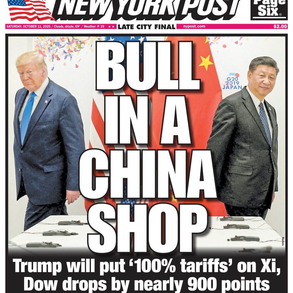NY Post Cover for October 11, 2025