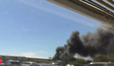 Shocking video captures plane crashing into parked trucks near Fort Worth, engulfed in fire and smoke, killing two