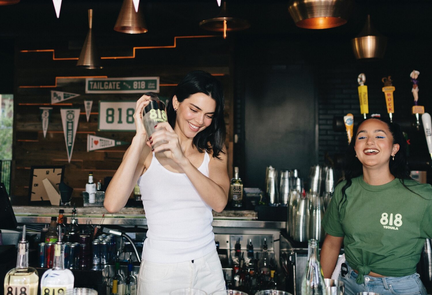 Kendall Jenner shaking a margarita at Happiest Hour