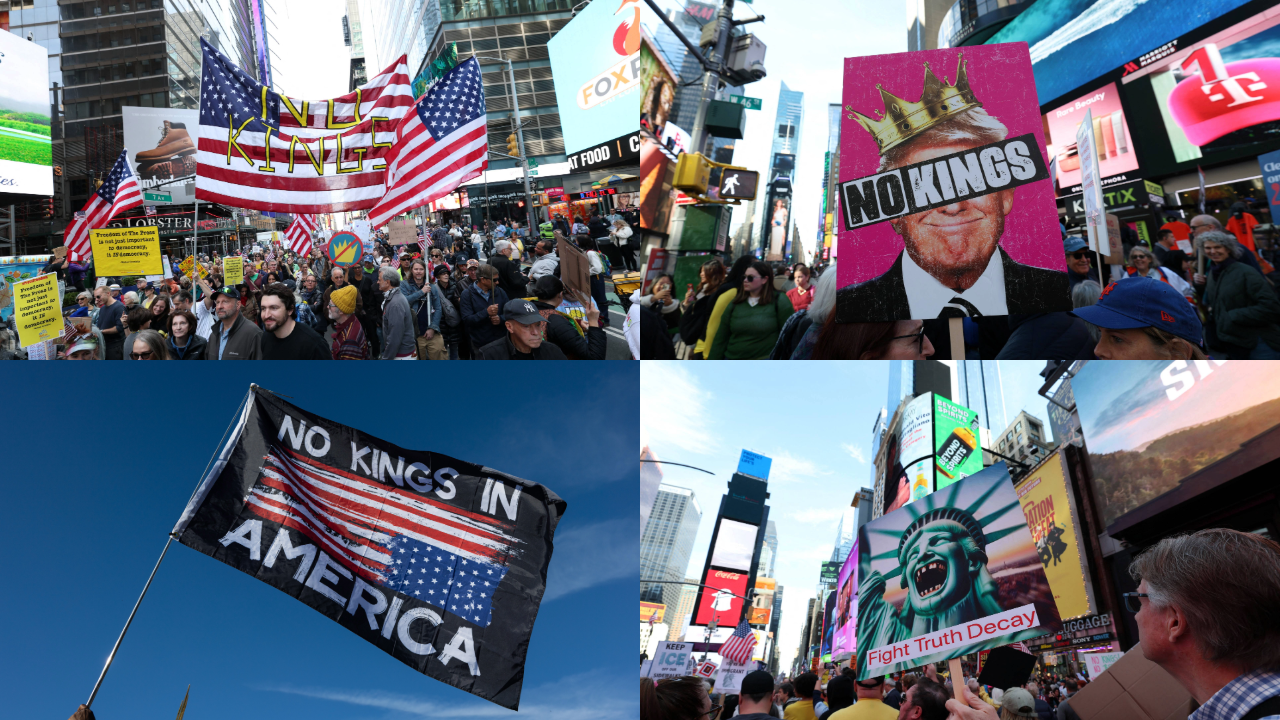 PHOTOS: No Kings Day protests signs, posters in NYC, DC