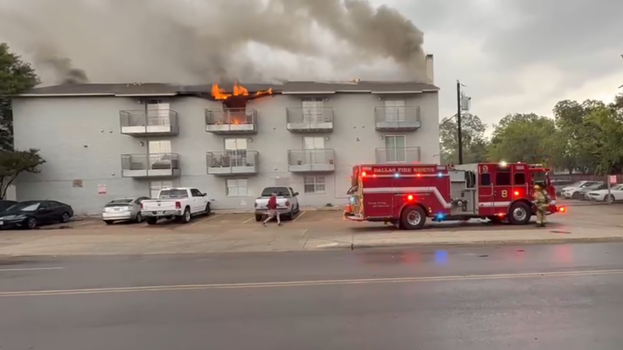 Dallas apartment building badly damaged by 2-alarm fire