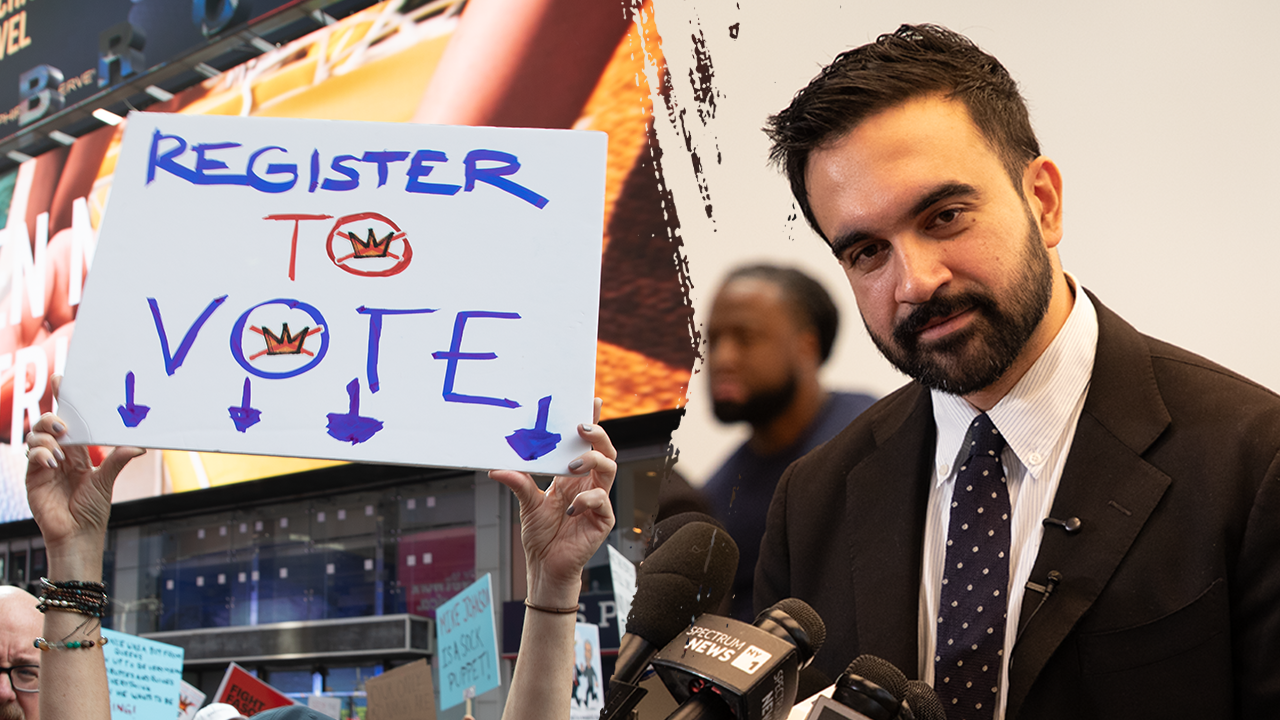 NYC voters back Zohran Mamdani at Times Square rally to oppose Trump agenda