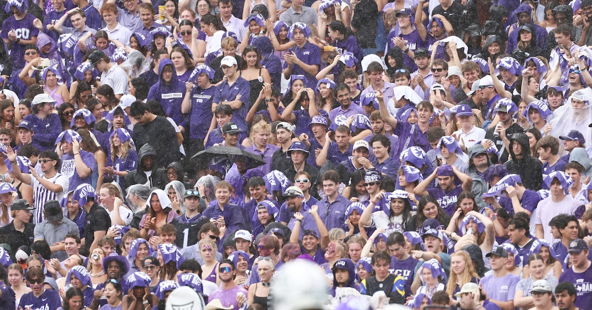 See photos as TCU fans brave the weather for win over Baylor