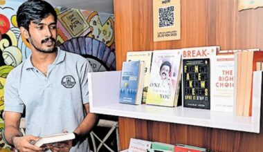 A Hortus Reading Box at Hearth Kitchen, Panampilly Nagar, as part of the Manorama Hortus Festival in Kochi.