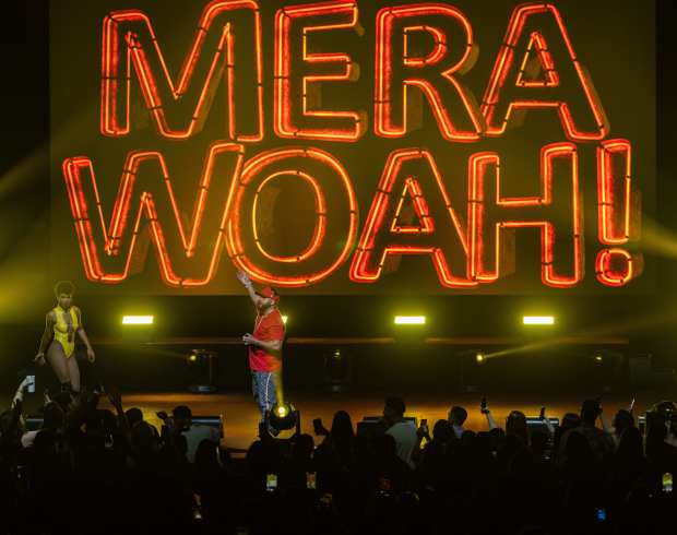 Dominican rapper El Alfa (AKA Emanuel Herrera Batista) performs at...