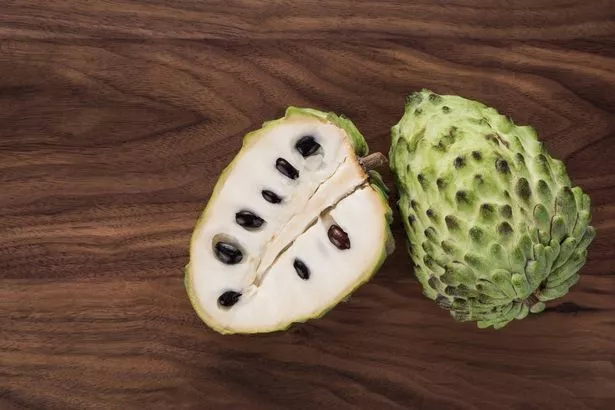 Cherimoya Fruit on Wood Background