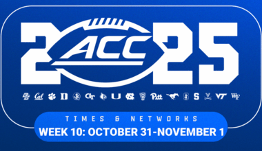 ACC Announces Week 10 TV Networks and Game Times