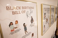 The Black Birthing Bill of Rights on display at Abide Women's Health Services in Dallas on...