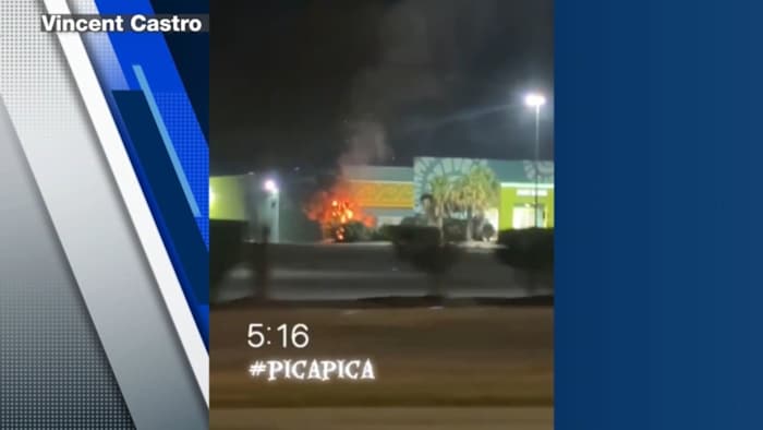 SAFD investigating after palm trees set on fire at PicaPica Plaza