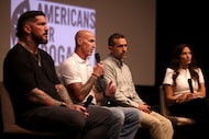 Former Marine Jay Kopelman (second from left) spoke during a panel discussion spotlighting...
