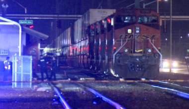 Woman struck by train overnight in Glendale