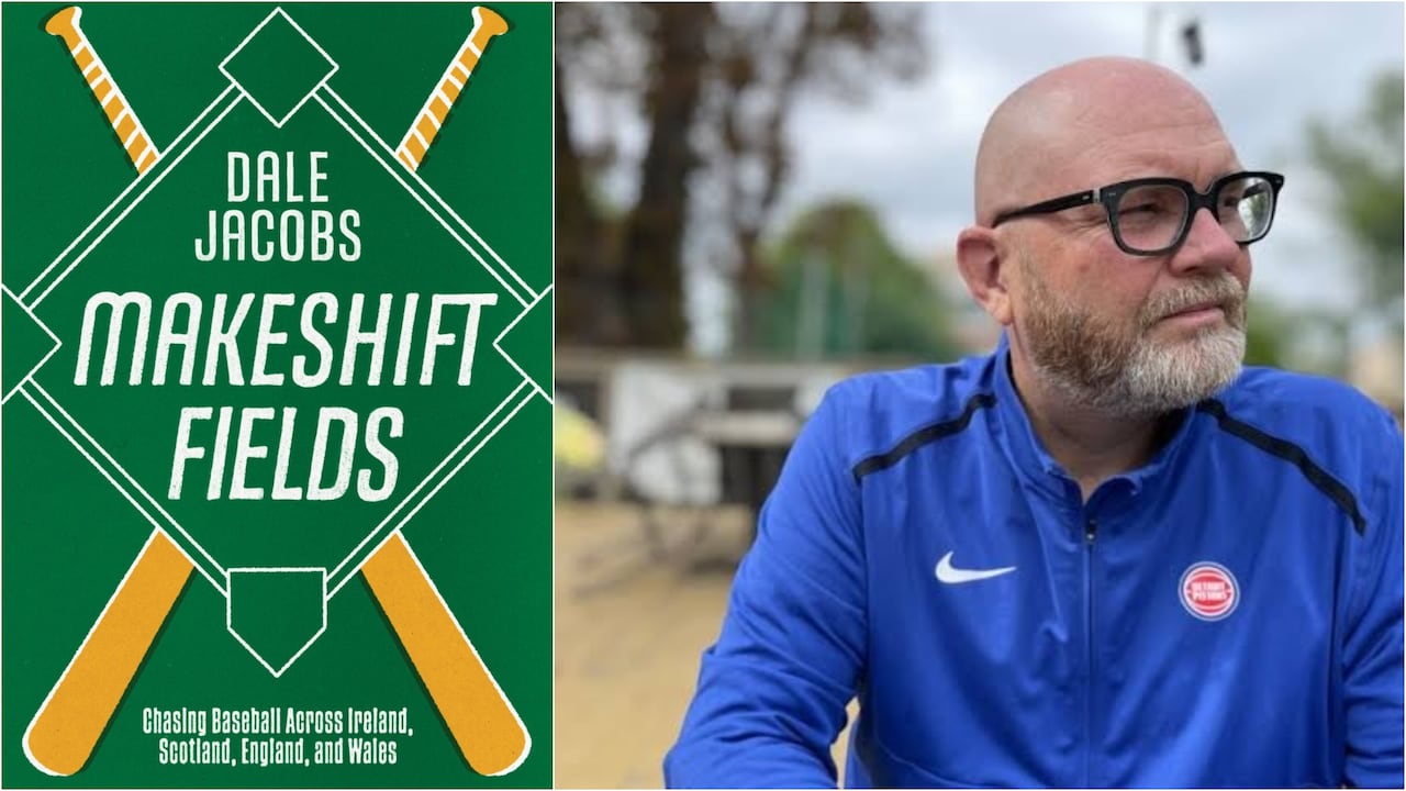 A green book cover that shows two baseball bats crossed. 