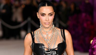 Kim Kardashian ditches face mask, shows off racy sheer dress in London