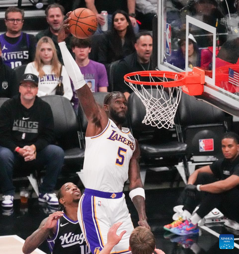 Sacramento Kings vs. Los Angeles Lakers-Xinhua