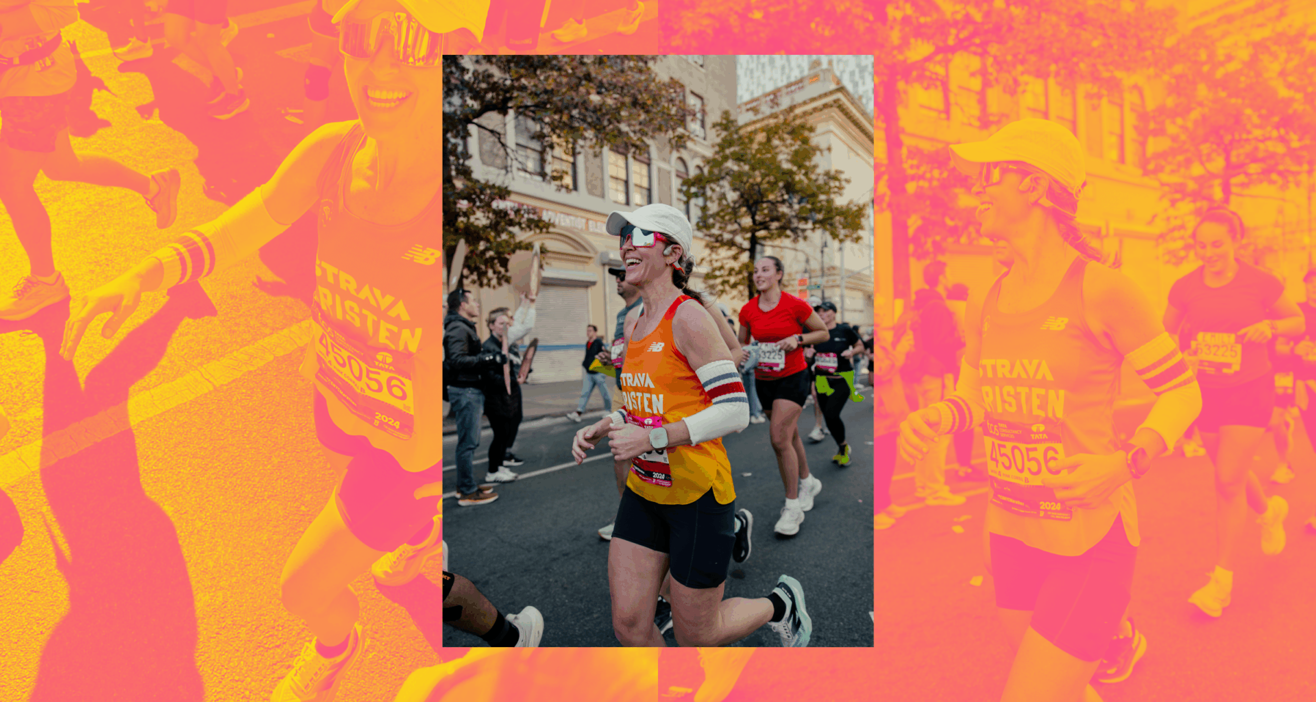 Kristen Geil running the 2024 NYC Marathon