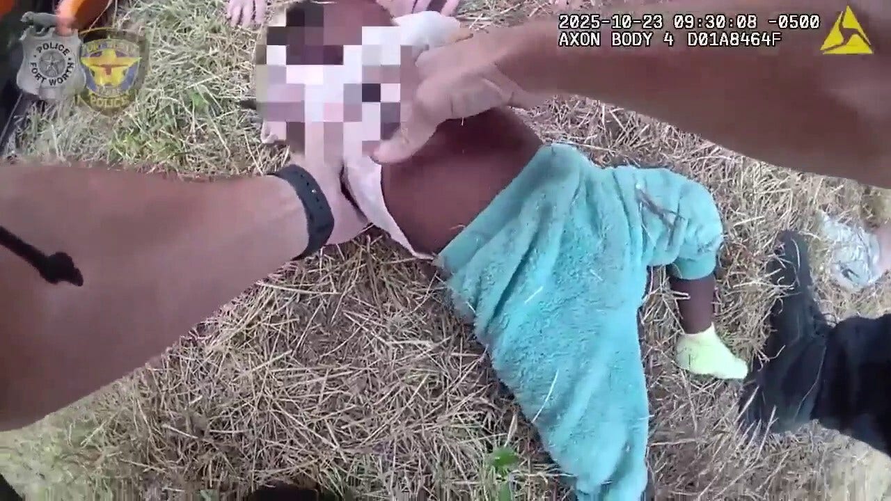 Fort Worth police officers lift overturned car to rescue pinned infant