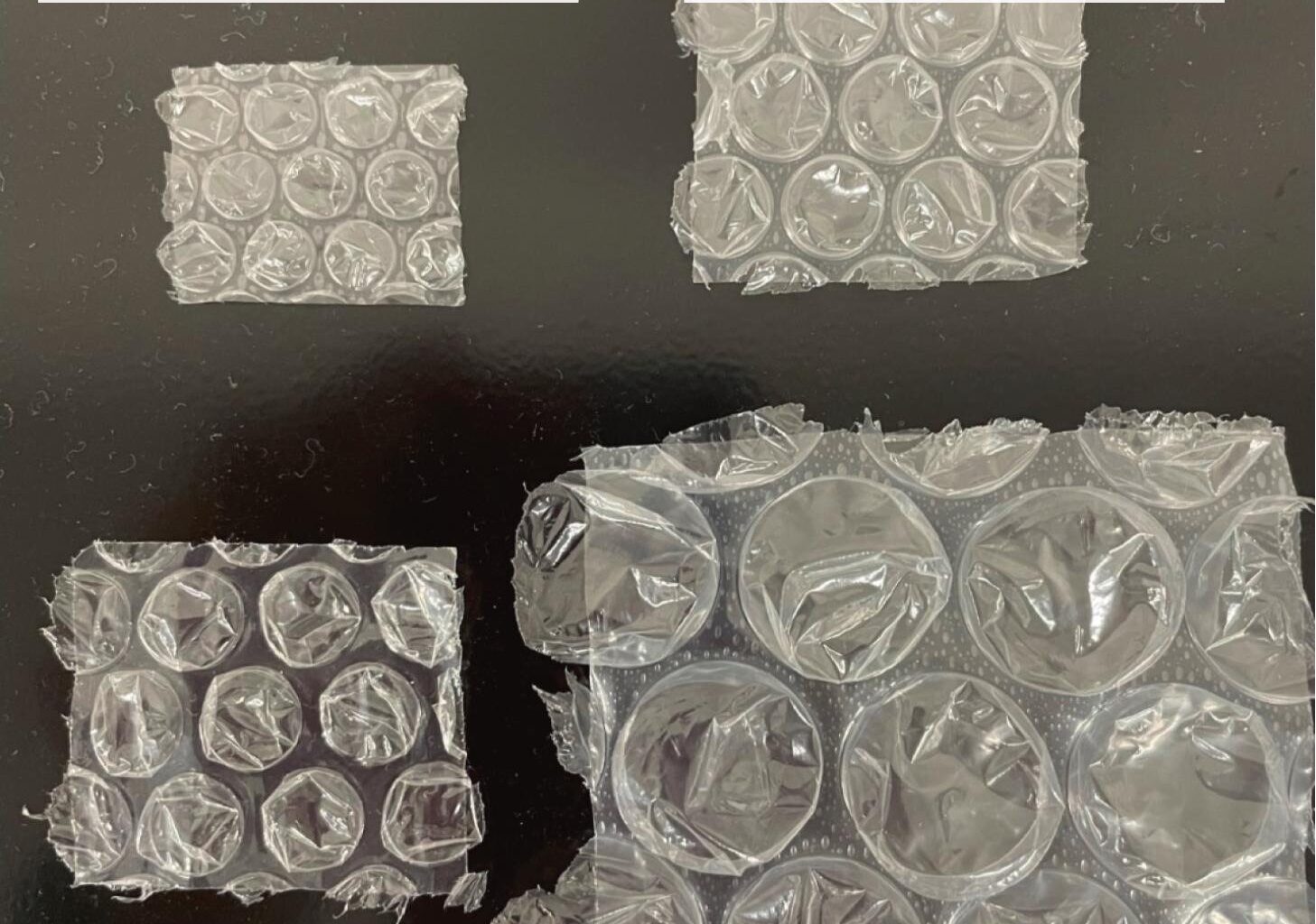 Bubble wrap bursts enable power-free acoustic testing