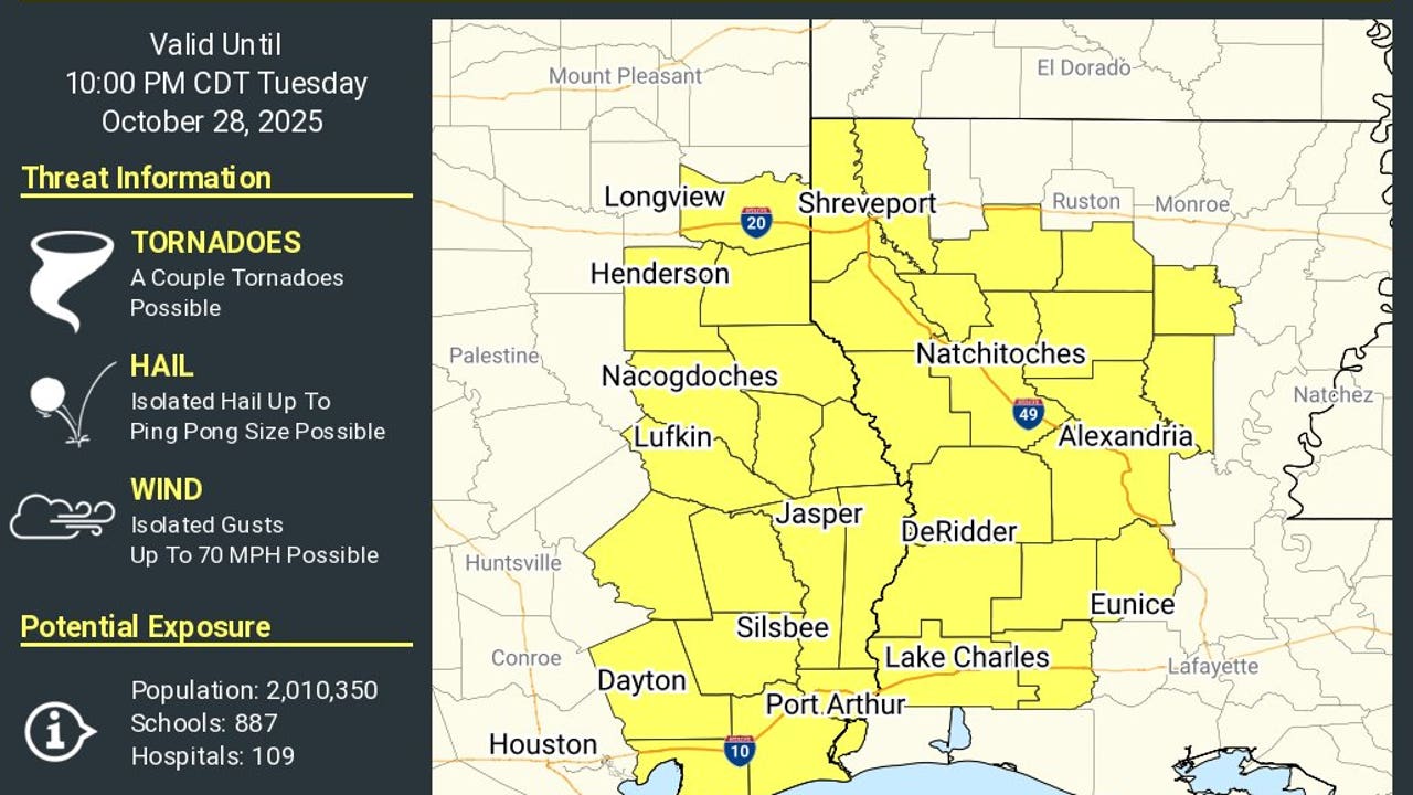 Tornado Watch in effect for three Houston-area counties