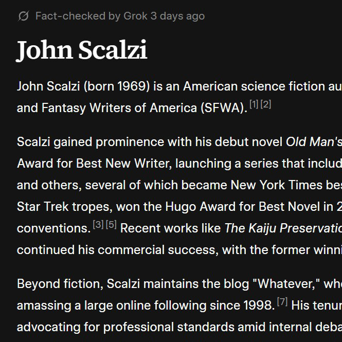 A Review of Grokipedia, Using Myself as Test Subject