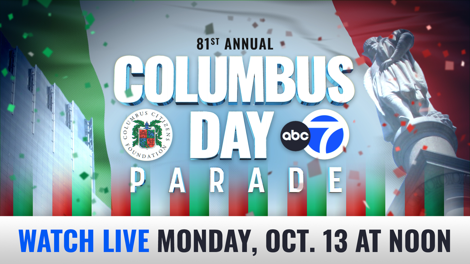 Columbus Day Parade 2025: 81st annual celebration in NYC October 13 live on ABC 7 New York