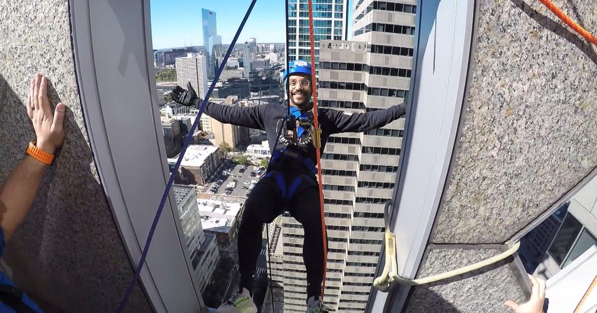 Philadelphia nonprofit's nail-biting fundraiser entailed rappelling a skyscraper 350 feet above Market Street