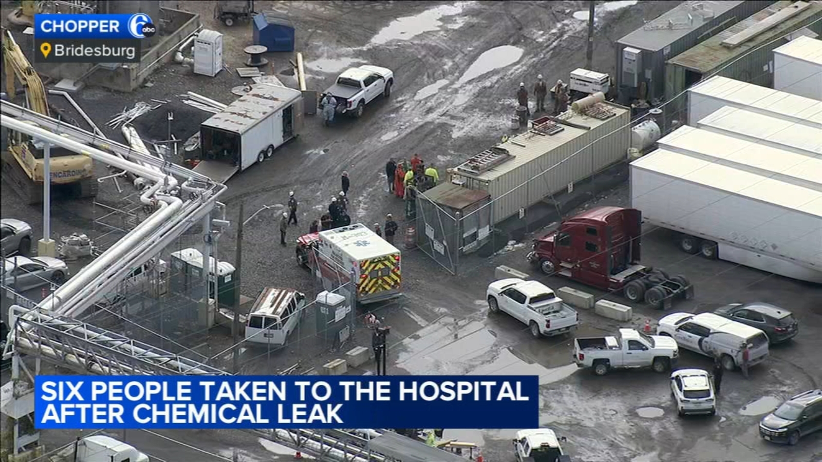 6 people taken to hospital after chemical leak in the Bridesburg section of Philadelphia