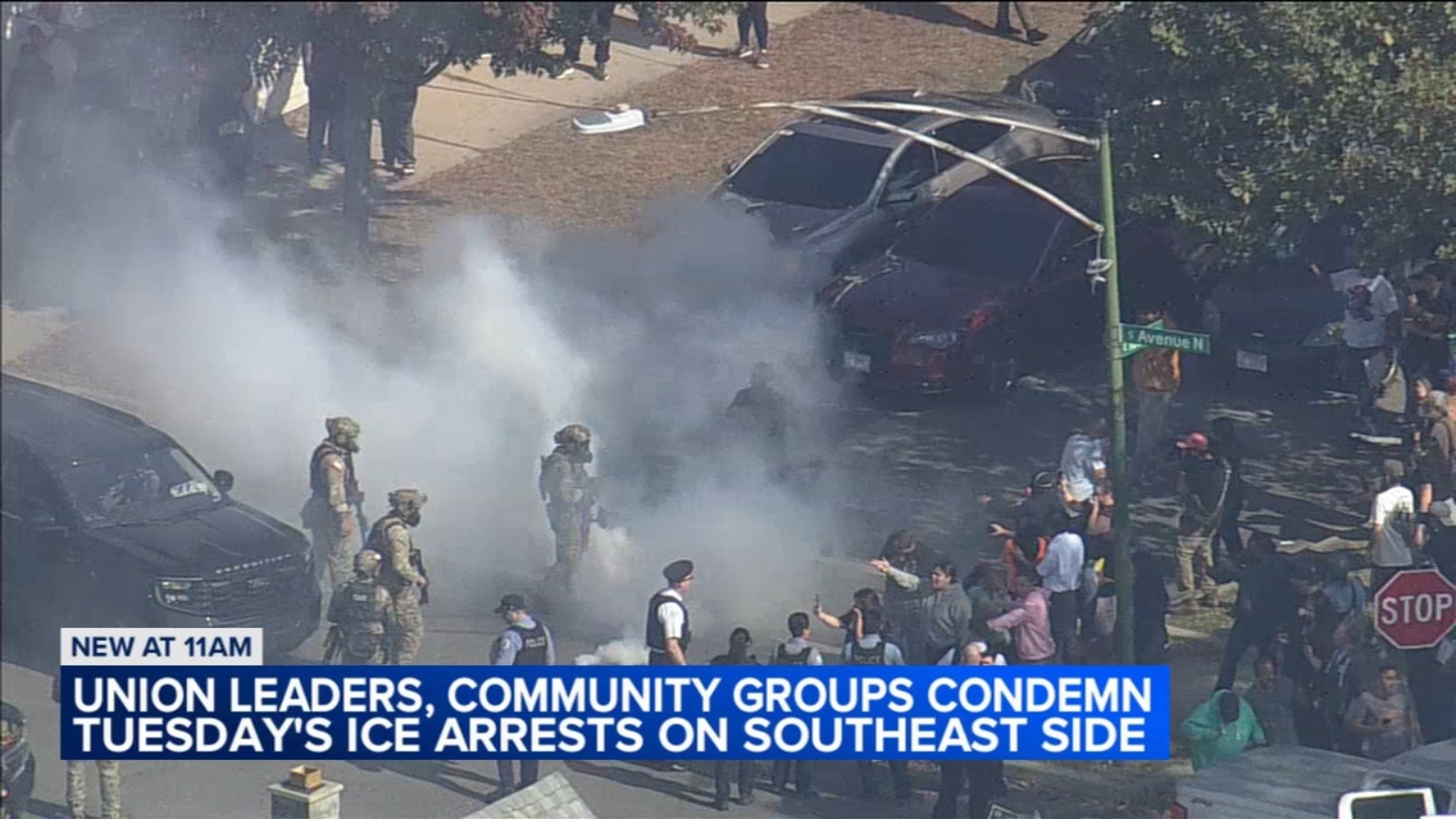 Chicago community leaders condemn federal agents after clash with tear gas deployed on SE Side