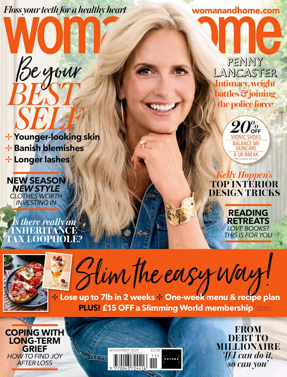 Penny Lancaster for the November 2025 cover of woman&home 