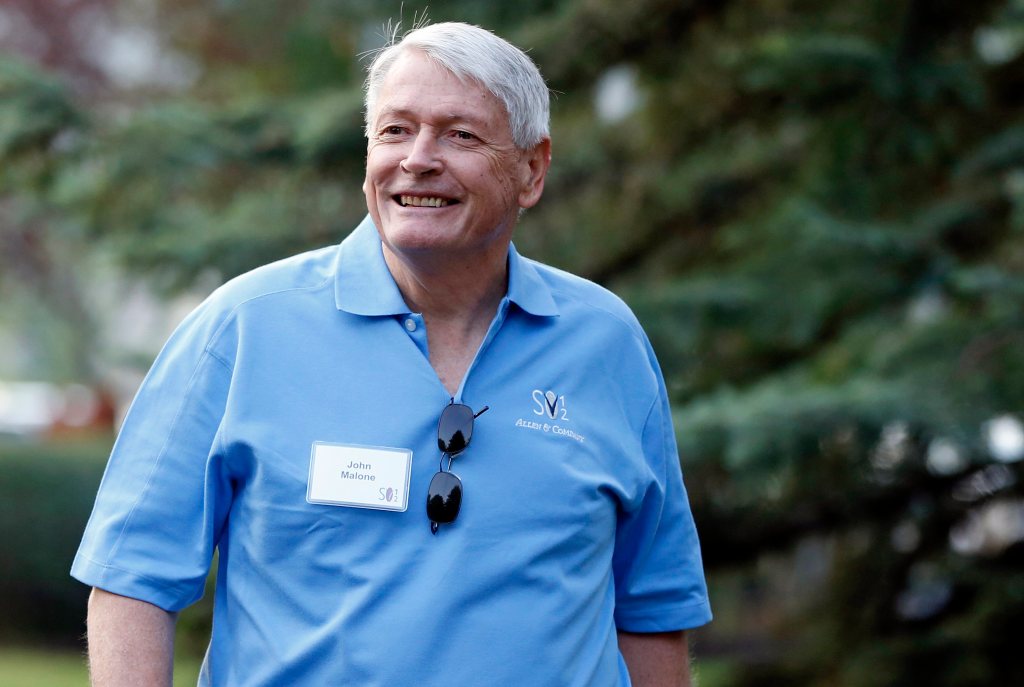 John Malone, Chairman of Liberty Media, attends the Allen & Co Media Conference.