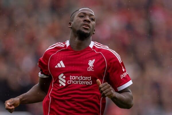 LIVERPOOL, ENGLAND - Saturday, September 20, 2025: Liverpool's Ibrahima Konaté during the FA Premier League match between Liverpool FC and Everton FC at Anfield. The 247th Merseyside Derby. Liverpool won 2-1. (Photo by David Rawcliffe/Propaganda)