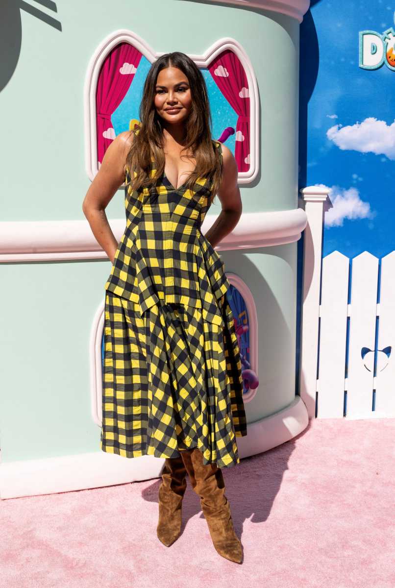 Chrissy Teigen attends the premiere of ''Gabby’s Dollhouse: The Movie'' at AMC The Grove in Los Angeles, California, U.S., September 20, 2025.