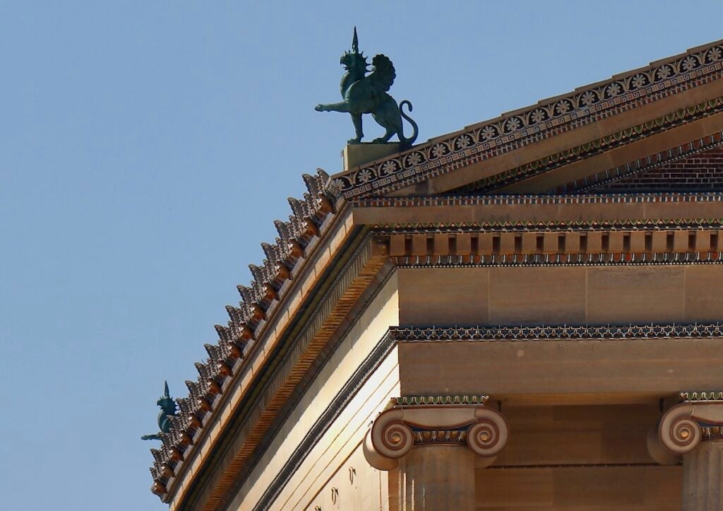 Griffins on the roof the Philadelphia Art Museum