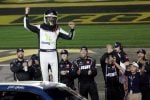 Aric Almirola celebrates Las Vegas NASCAR Xfinity Series win