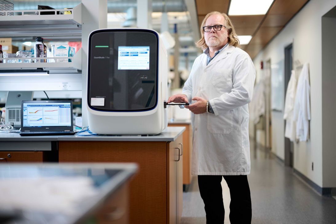 Dr. Bruce Carleton in his lab at the BC Children’s Hospital’s Research Institute.