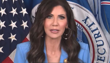 Homeland Security Secretary Kristi Noem in recorded message she wants played at airports saying operations are affected because “Democrats in Congress refuse to fund the federal government.”