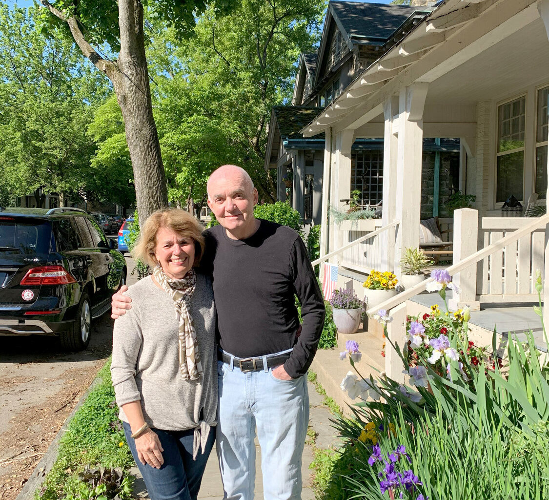 Jeff and Ginny Minehart after Judge Minehart retired in 2021. They lived in Chestnut Hill for 35 years before moving to Glenside to be close to their daughter. “I feel it’s time for me to pass my gavel and turn in my robe,” the then-74-year-old judge told the Local.