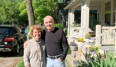 Jeff and Ginny Minehart after Judge Minehart retired in 2021. They lived in Chestnut Hill for 35 years before moving to Glenside to be close to their daughter. “I feel it’s time for me to pass my gavel and turn in my robe,” the then-74-year-old judge told the Local.