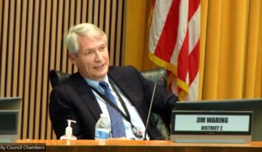 Councilman Jim Waring speaks at the City of Phoenix Transportation, Infrastructure and Planning Subcommittee Oct. 15, 2025 in Phoenix. (Screen capture from YouTube)
