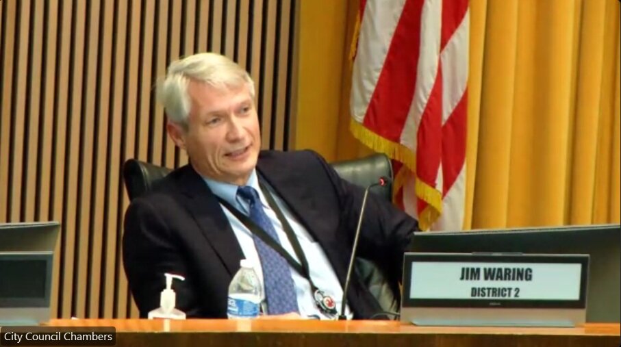 Councilman Jim Waring speaks at the City of Phoenix Transportation, Infrastructure and Planning Subcommittee Oct. 15, 2025 in Phoenix. (Screen capture from YouTube)