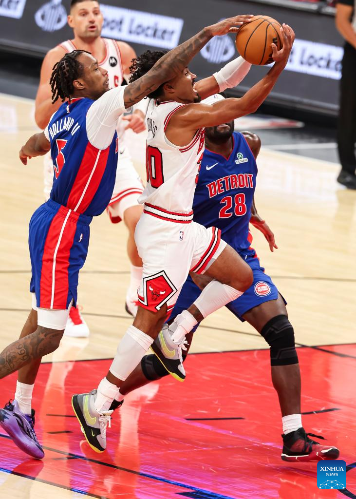 Detroit Pistons vs. Chicago Bulls-Xinhua