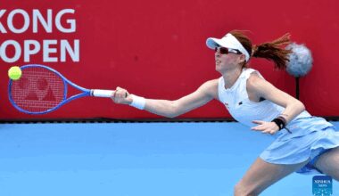 women's singles round of 16 matches at WTA Hong Kong Open-Xinhua