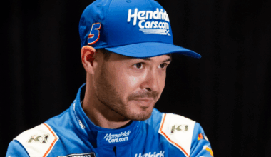 Oct 11, 2025; Las Vegas, Nevada, USA; NASCAR Cup Series driver Christopher Bell (20) during qualifying for the South Point 400 at Las Vegas Motor Speedway