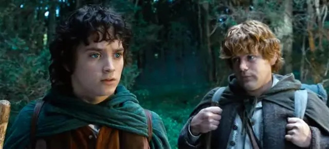 New Line Cinema Elijah Wood as Frodo and Sean Astin as Sam in 'The Lord of the Rings: The Fellowship of the Ring' (2001)