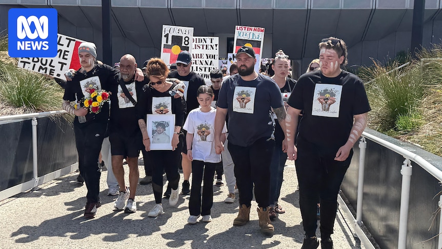 Hundreds attend justice march for Kaiden Morgan-Johnston in Morwell