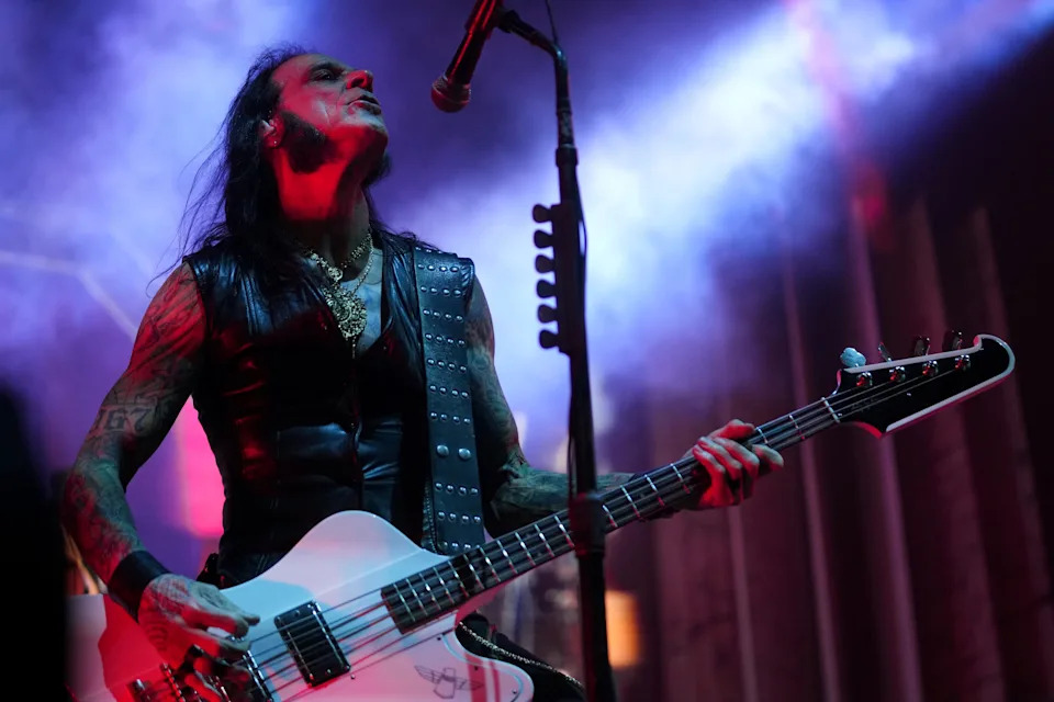 Alice Cooper performs with his band at Talking Stick Resort Amphitheatre in Phoenix on Oct. 22, 2025.