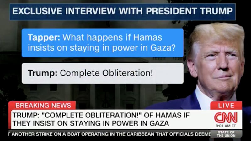 Trump's texted CNN interview.