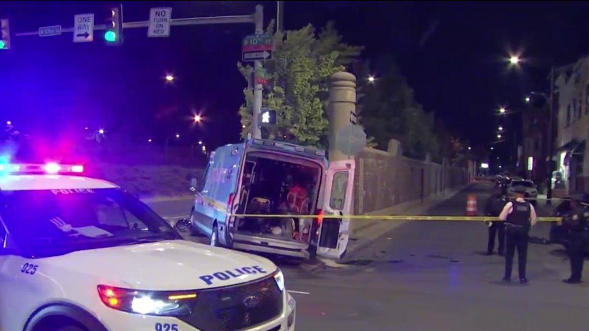 Car hits ambulance in Center City Philly, 3 hurt – NBC10 Philadelphia