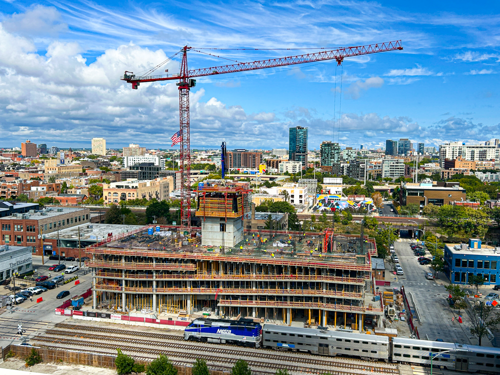 370 North Morgan September 2025 construction progress